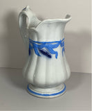 Staffordshire Ironstone Blue Wheat Creamer