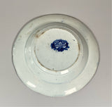 Historical Staffordshire Blue Porridge Dish Rare Form Battery New York