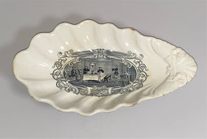 Historical Staffordshire Boston Mails Relish Dish Gentleman’s Cabin RC