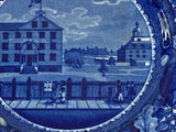 Historical Staffordshire Blue Scudder’s American Museum Plate