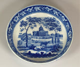 Historical Staffordshire Blue Boston State House Potato Bowl Scarce