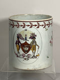 Staffordshire Pearlware Masonic Mason Mug Coat Of Arms