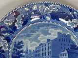 Historical Staffordshire Blue City Hotel New York Plate