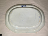 Historical Staffordshire Blue Platter Wilkie Series  Errand Boy